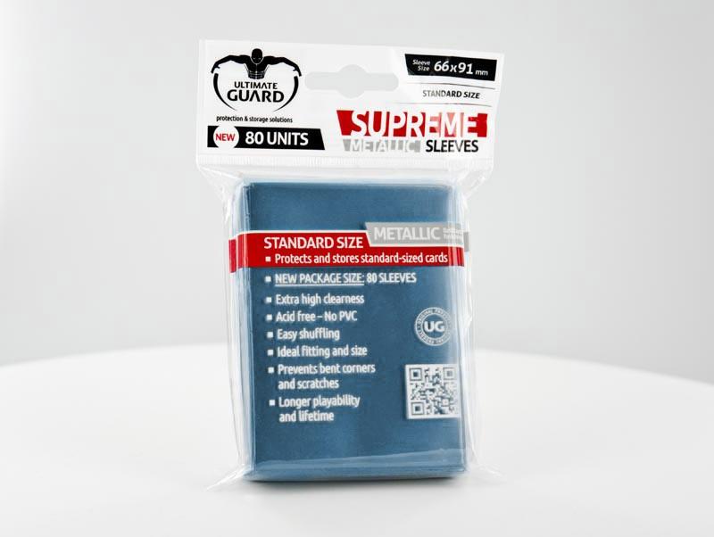 Ultimate Guard - SUPREME SLEEVES - Standard size - metallic blue