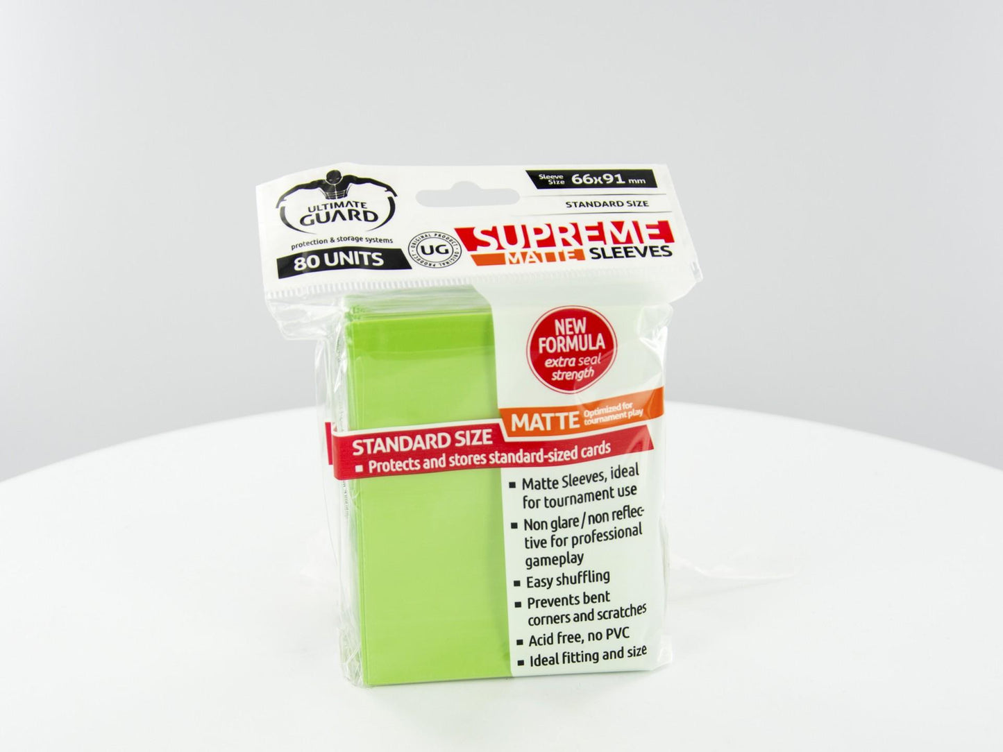 Ultimate Guard - SUPREME SLEEVES MATTE - Standard size - light green