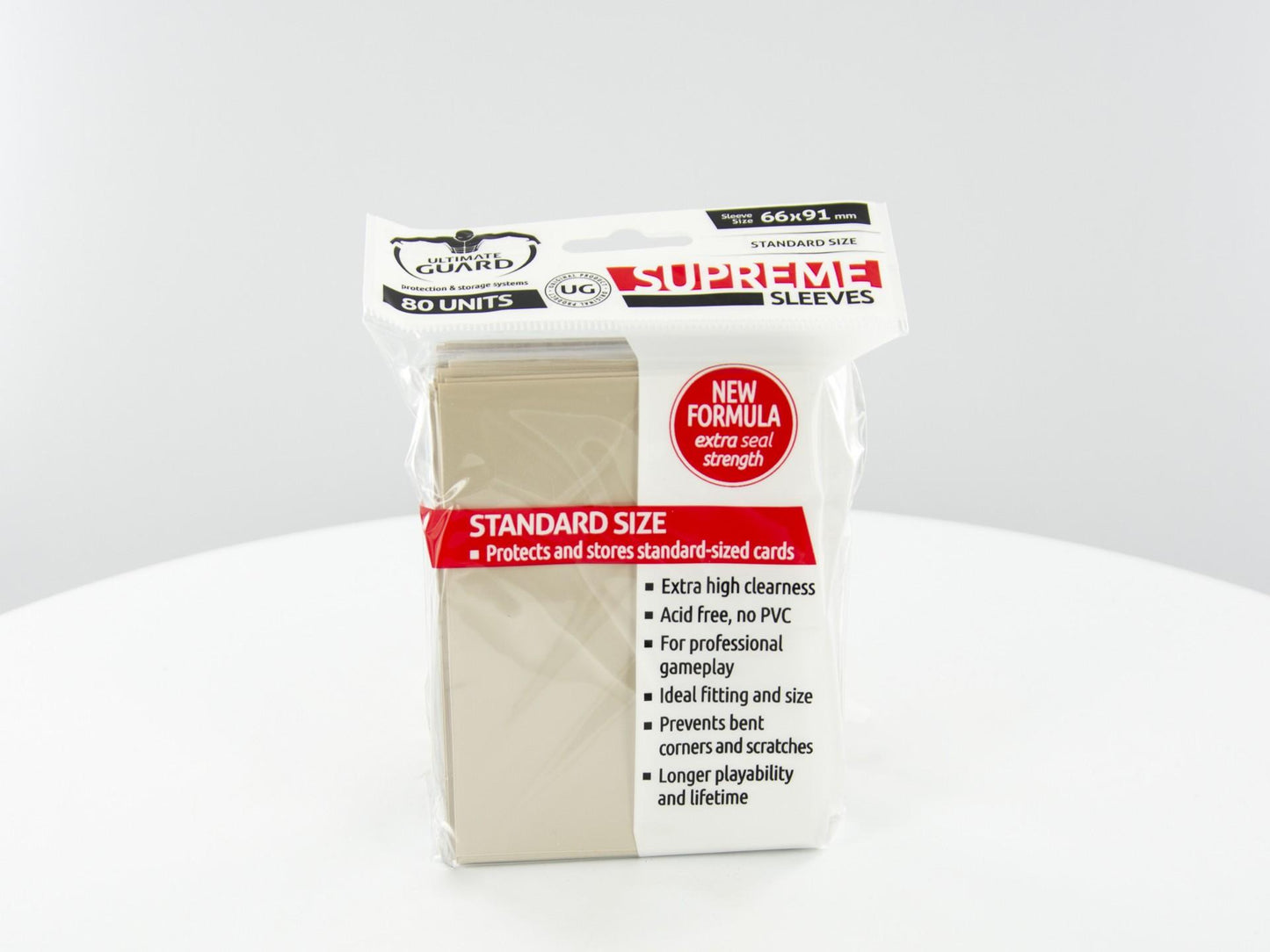 Ultimate Guard - SUPREME SLEEVES - Standard size - matte sand