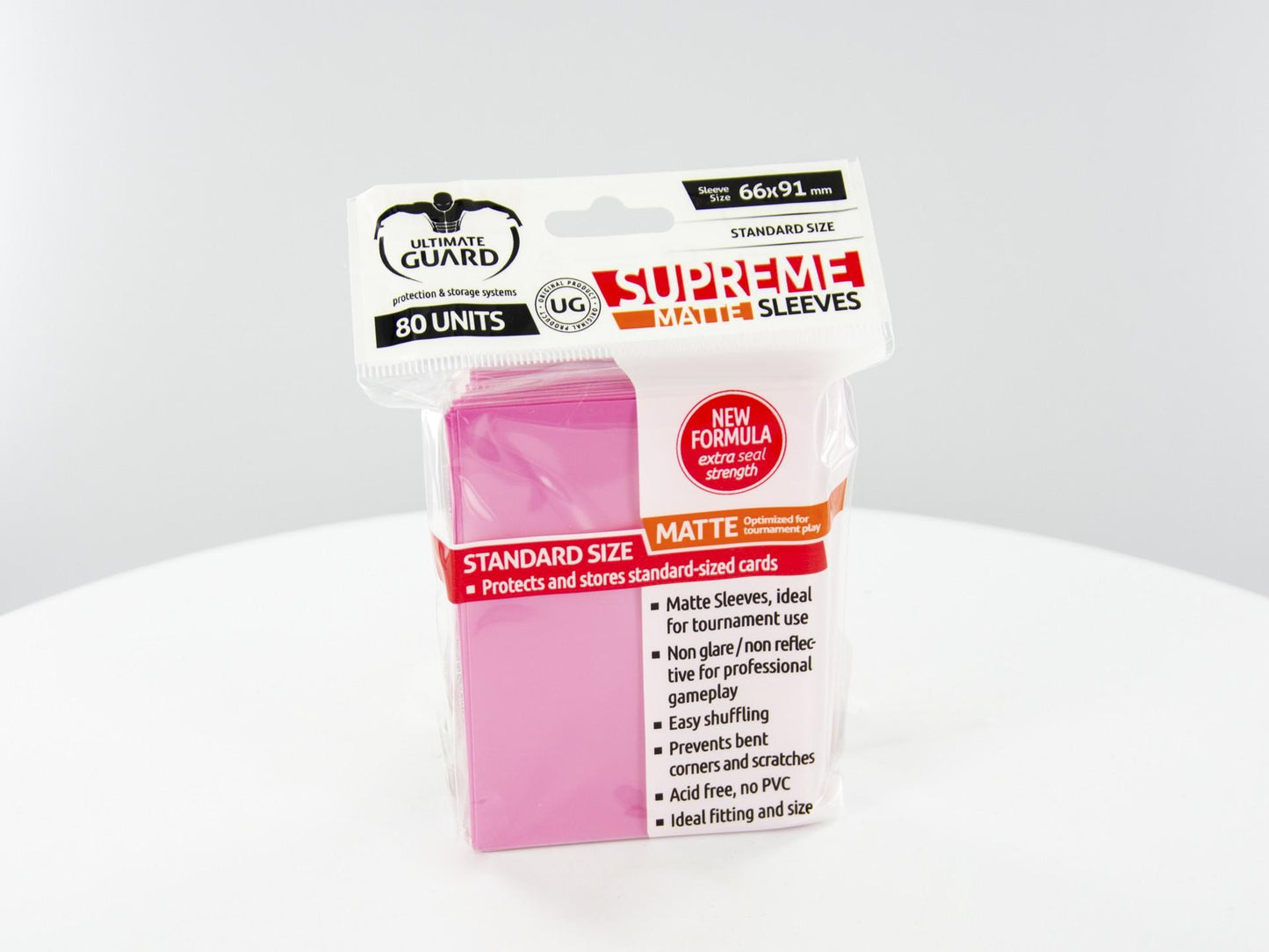 Ultimate Guard - SUPREME SLEEVES MATTE - Standard size - pink