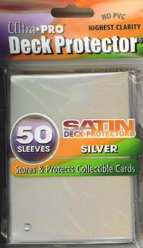 Ultra Pro Standard Satin Sleeves Pack of 50 in Silver