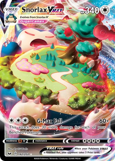 Snorlax VMAX (SWSH01: Sword & Shield Base Set) Near Mint