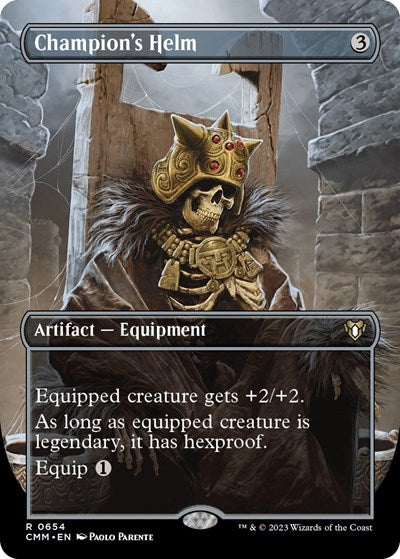 Champion's Helm (Borderless) (Commander Masters) Light Play Foil