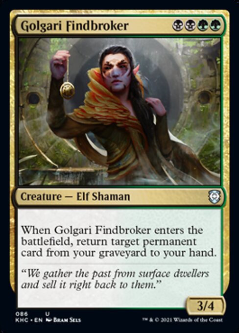 Golgari Findbroker (Commander 2021 Kaldheim) Damaged / Poor