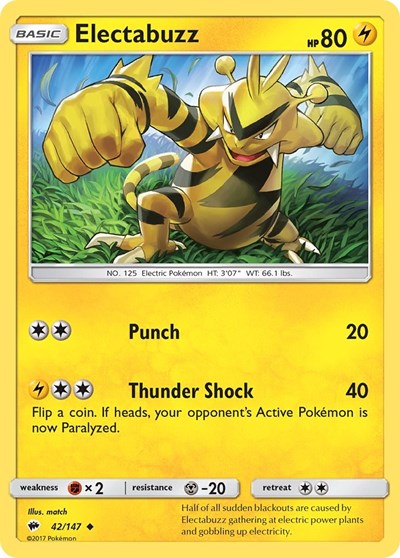 Electabuzz (SM - Burning Shadows) Medium Play