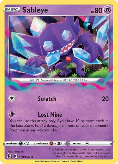 Sableye (SWSH11: Lost Origin) Light Play Holofoil
