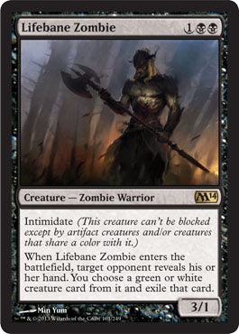 Lifebane Zombie (Magic 2014 Core Set) Damaged / Poor