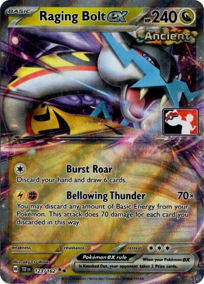 Raging Bolt ex - 123/162 (Prize Pack Series 5) (Prize Pack Series Cards) Light Play Holofoil