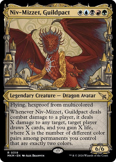 Niv-Mizzet, Guildpact (Showcase) (319) (Murders at Karlov Manor) Light Play