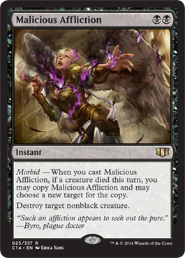 Malicious Affliction (Commander 2014 Edition) Light Play