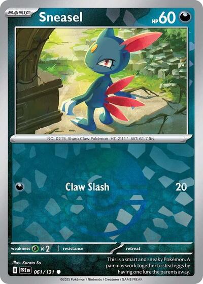 Sneasel (Poke Ball Pattern) (SV: Prismatic Evolutions) Light Play Holofoil