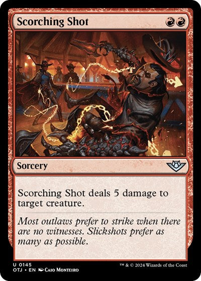 Scorching Shot (Outlaws of Thunder Junction) Light Play Foil