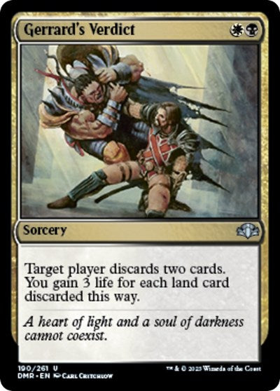 Gerrard's Verdict (Dominaria Remastered) Light Play Foil
