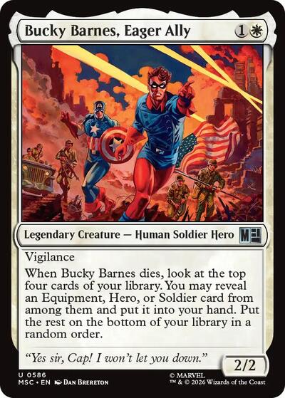 Bucky Barnes, Eager Ally (Commander: Marvel Super Heroes) Light Play Foil