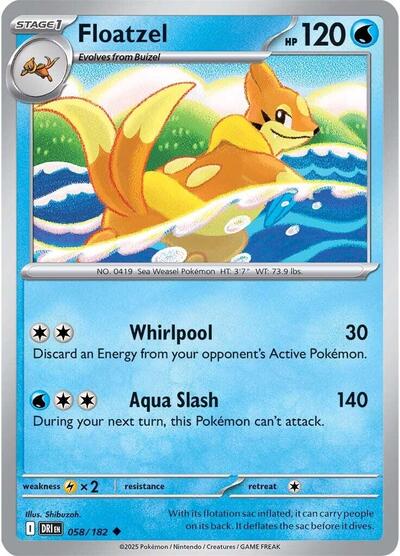 Floatzel (SV10: Destined Rivals) Light Play