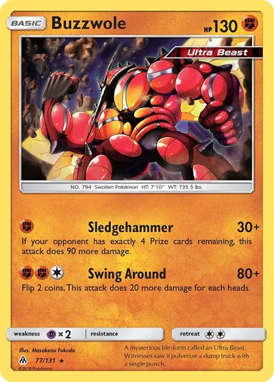Buzzwole (SM - Forbidden Light) Medium Play Reverse Holofoil
