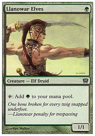 Llanowar Elves (9th Edition) Light Play