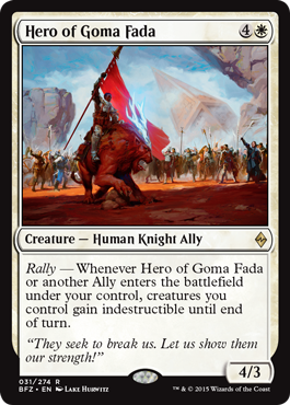 Hero of Goma Fada (Battle for Zendikar) Medium Play