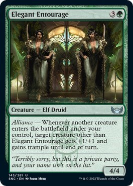 Elegant Entourage (Streets of New Capenna) Light Play Foil