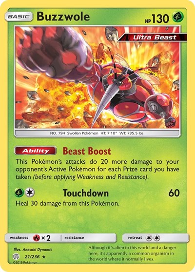 Buzzwole (SM - Cosmic Eclipse) Damaged / Poor Holofoil