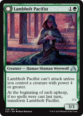 Lambholt Pacifist (Lambholt Butcher) (Shadows Over Innistrad) Light Play