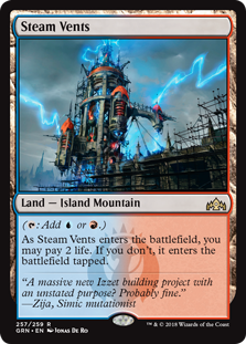 Steam Vents (Guilds of Ravnica) Light Play Foil