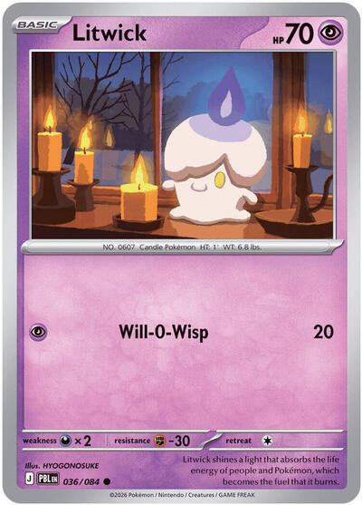 Litwick (ME05: Pitch Black) Light Play