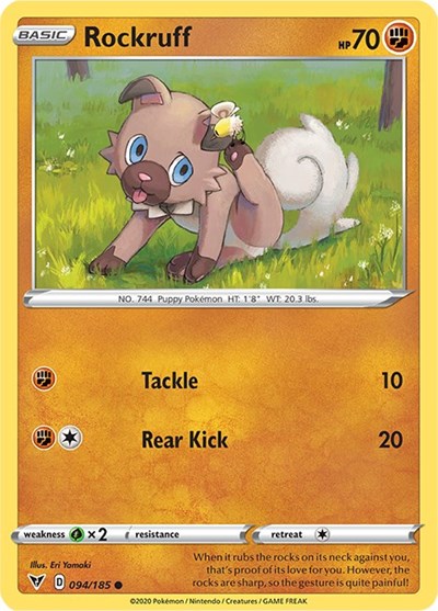Rockruff (SWSH04: Vivid Voltage) Damaged / Poor