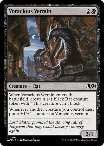 Voracious Vermin (Wilds of Eldraine) Light Play Foil
