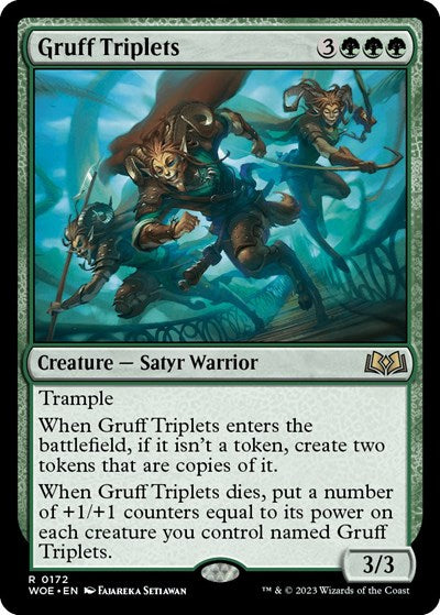 Gruff Triplets (Wilds of Eldraine) Light Play Foil