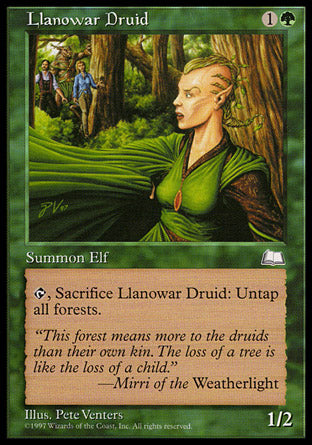 Llanowar Druid (Weatherlight) Light Play