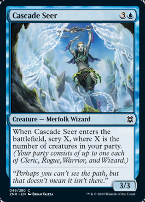 Cascade Seer (Zendikar Rising) Light Play Foil
