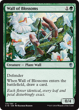 Wall of Blossoms (Commander 2016 Edition) Light Play
