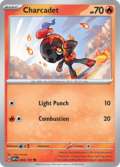 Charcadet (Scarlet and Violet: Obsidian Flames) Light Play Reverse Holofoil