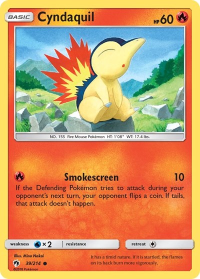 Cyndaquil (39) (SM - Lost Thunder) Light Play