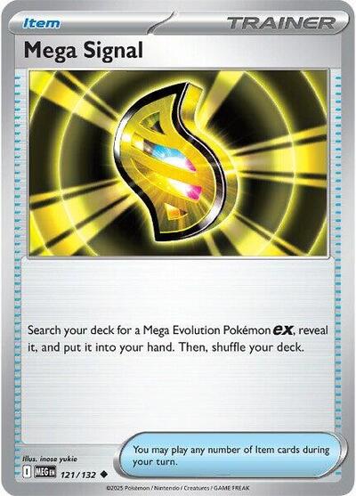 Mega Signal - 121 (ME01: Mega Evolution) Light Play Reverse Holofoil