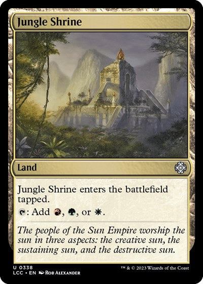 Jungle Shrine (Commander: The Lost Caverns of Ixalan) Light Play