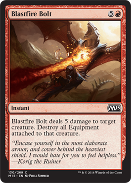 Blastfire Bolt (Magic 2015 Core Set) Light Play