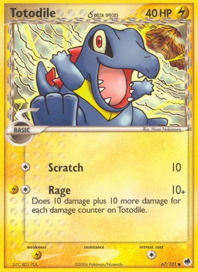 Totodile (Delta Species) (Dragon Frontiers) Damaged / Poor