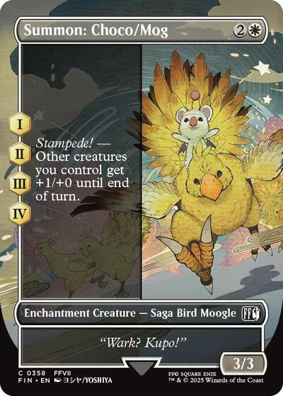 Summon: Choco/Mog (Borderless) (Universes Beyond: FINAL FANTASY) Light Play