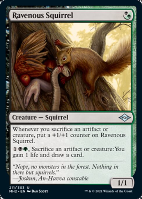 Ravenous Squirrel (Modern Horizons 2) Light Play