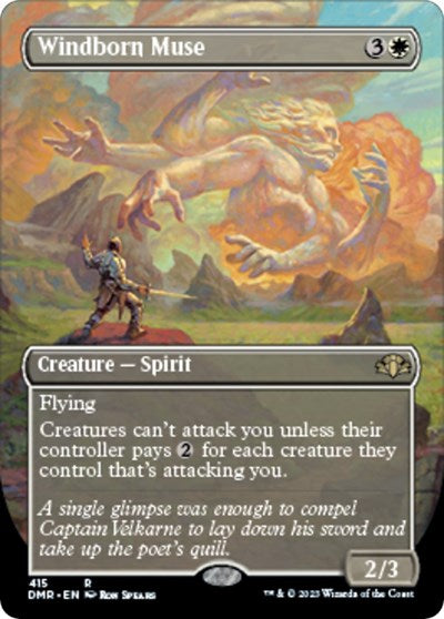 Windborn Muse (Borderless) (Dominaria Remastered) Light Play