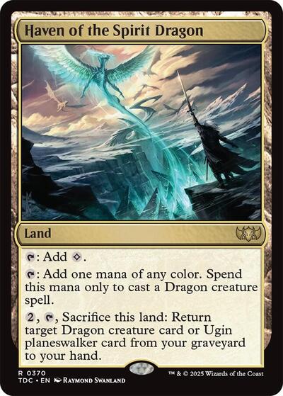 Haven of the Spirit Dragon (Commander: Tarkir: Dragonstorm) Light Play