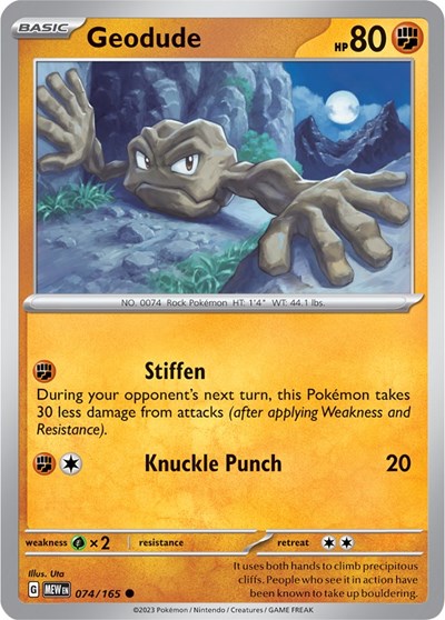 Geodude (Scarlet and Violet: 151) Light Play