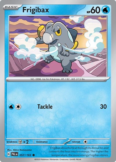 Frigibax - 057 (SV02: Paldea Evolved) Light Play Reverse Holofoil