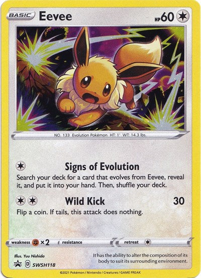 Eevee - SWSH118 (SWSH: Sword & Shield Promo Cards) Light Play Holofoil