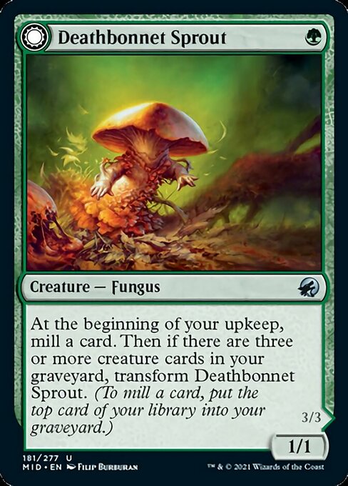 Deathbonnet Sprout / Deathbonnet Hulk (Innistrad: Midnight Hunt) Light Play