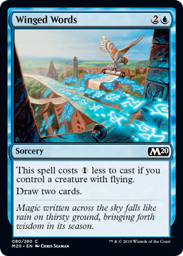 Winged Words (Magic 2020 Core Set) Light Play
