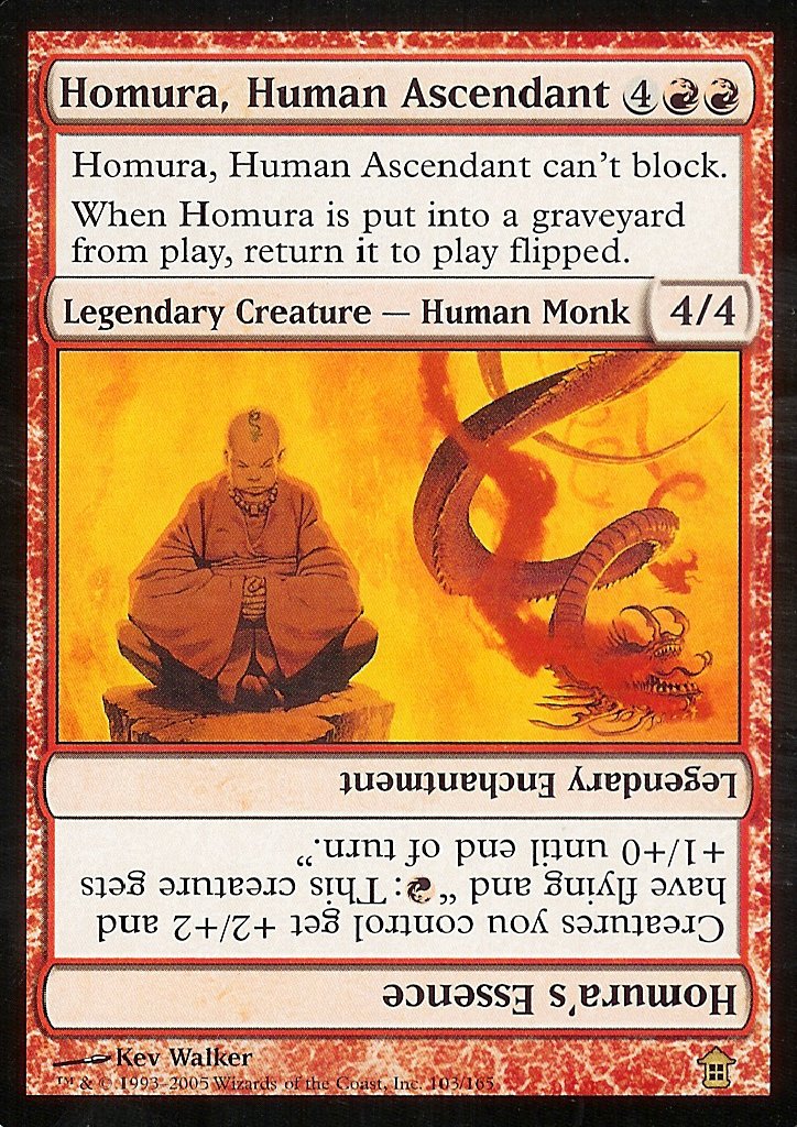 Homura, Human Ascendant (Saviors of Kamigawa) Light Play Foil