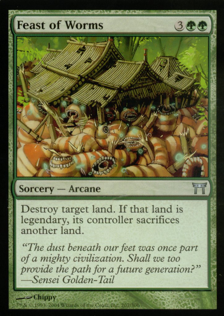 Feast of Worms (Champions of Kamigawa) Medium Play
